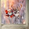 Car Window Decals Christmas Laptop Decoration Decals Santa Claus Elk Car Rear Window Sticker Decorative Vehicle Decal For Wall