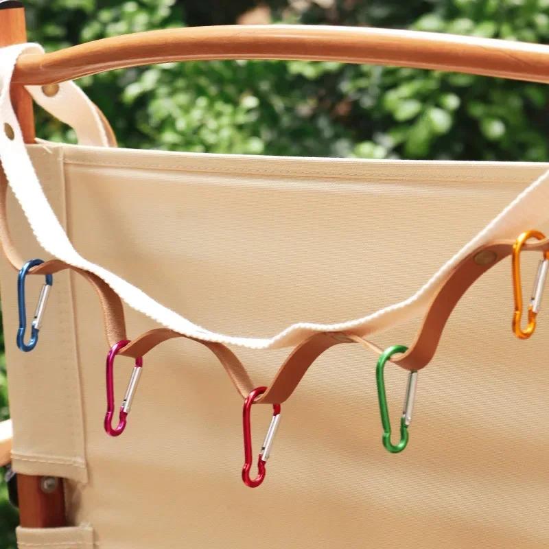 20X Carabiners Spring Clasp Hook Aluminum Alloy D Carabiner Spring Snap Clip Hooks Keychain  Carabiner Key Camping Tools