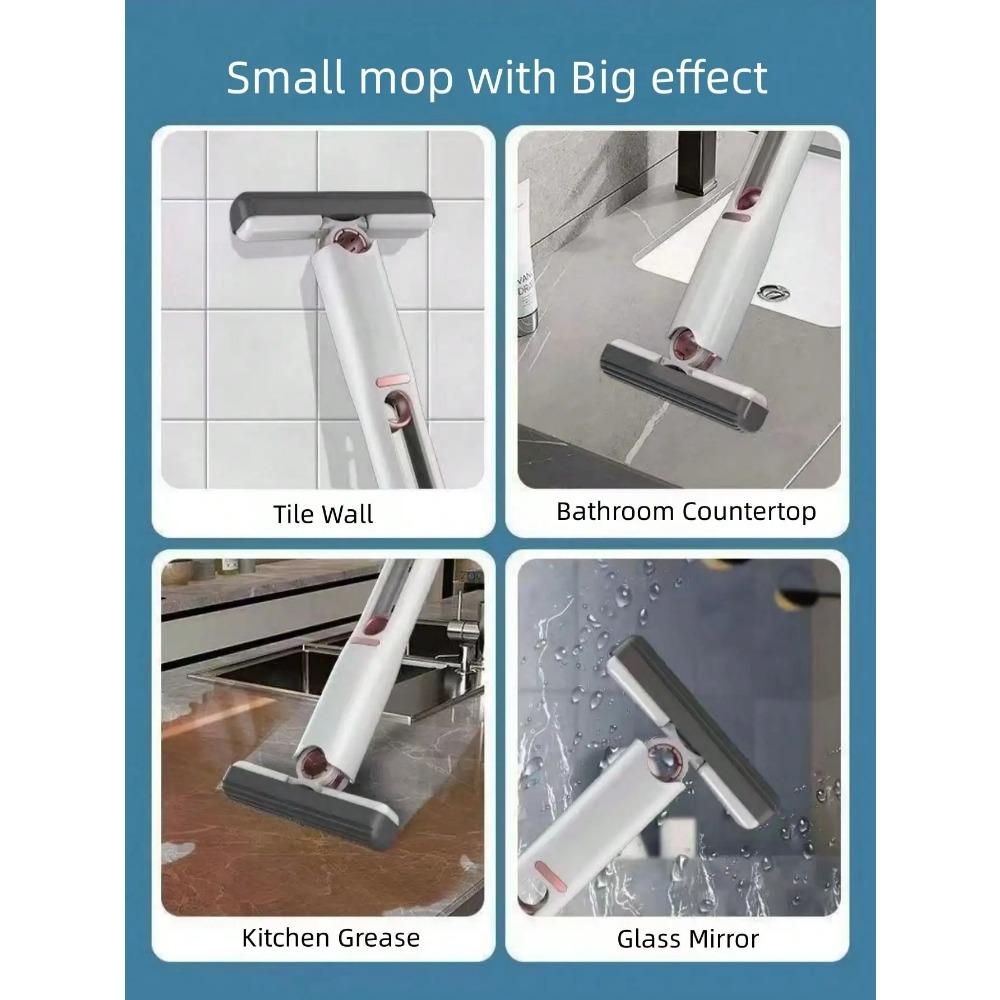 Handgehaltener Mini-Mopp, multifunktionaler, faltbarer, handwaschbarer Schwamm, saugfähiger Küchen- und Hausarbeitsschwamm, Fensterreinigungsbürste
