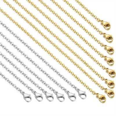 10/20/30pcs Total Length Approximately 55cm Chain Diameter 3MM Lobster Buckle Cross Chain Necklace Universal Chain DIY Jewelry Accessories Chain
