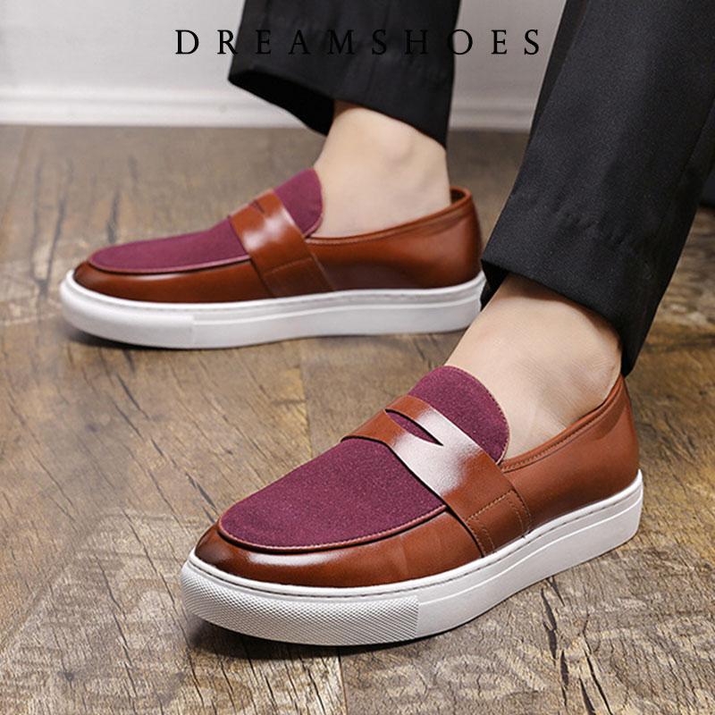 2025 Luxury Men's Casual Slip-on Leather Shoes Men Classic British Style Penny Loafers Mens Outdoor Moccasins Driving Flats