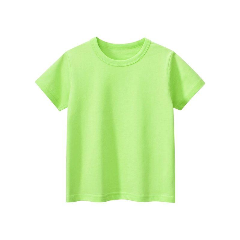 27Kids round Neck No Pattern Children's 9-Color Short-Sleeved T-shirt