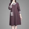 Autumn Winter Women's Thick Sweater Dress Loose Plus Size Knitted Dress Mid-Length Casual Dresses