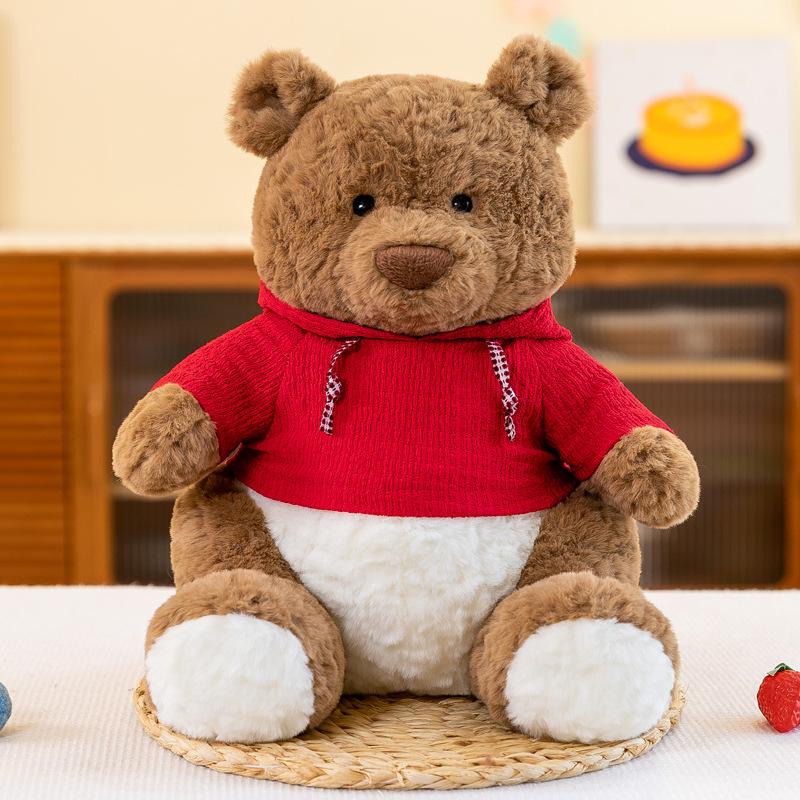 

Ханхан Медведь Плюшевая игрушка Кукла Мишка Тедди Детская успокаивающая кукла Подарок на день рождения about 40cm (0.4kg) темно-коричневого