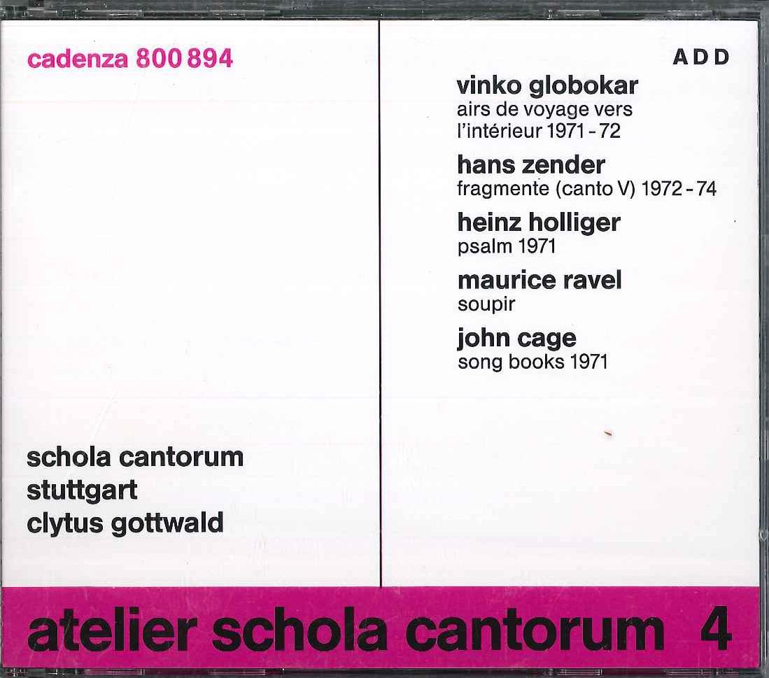 

CD GLOBOKAR,VARIOUS - Atelier Schola Cantorum 4 CAD800894 CADENZA Non Japan Classical Used