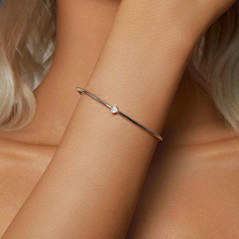 New Simple and Versatile S925 Sterling Silver Thin Bracelet European and American Trendy Jewelry Elegant and Atmospheric Bracelet