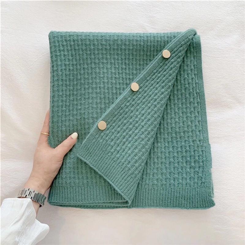 Women's Multi-Purpose Knit Shawl Scarf - Imitation Cashmere, Korean Style, Two-Way Outerwear & Neck Warmer