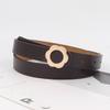 Classic Pu Leather Belt For Women With Alloy Flat Clasp For Office And Casual Looks