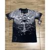 Men's Retro Punk Hip Hop Pattern Printed Breathable Hardship T-shirt New Round Neck Polyester Short Sleeve Top