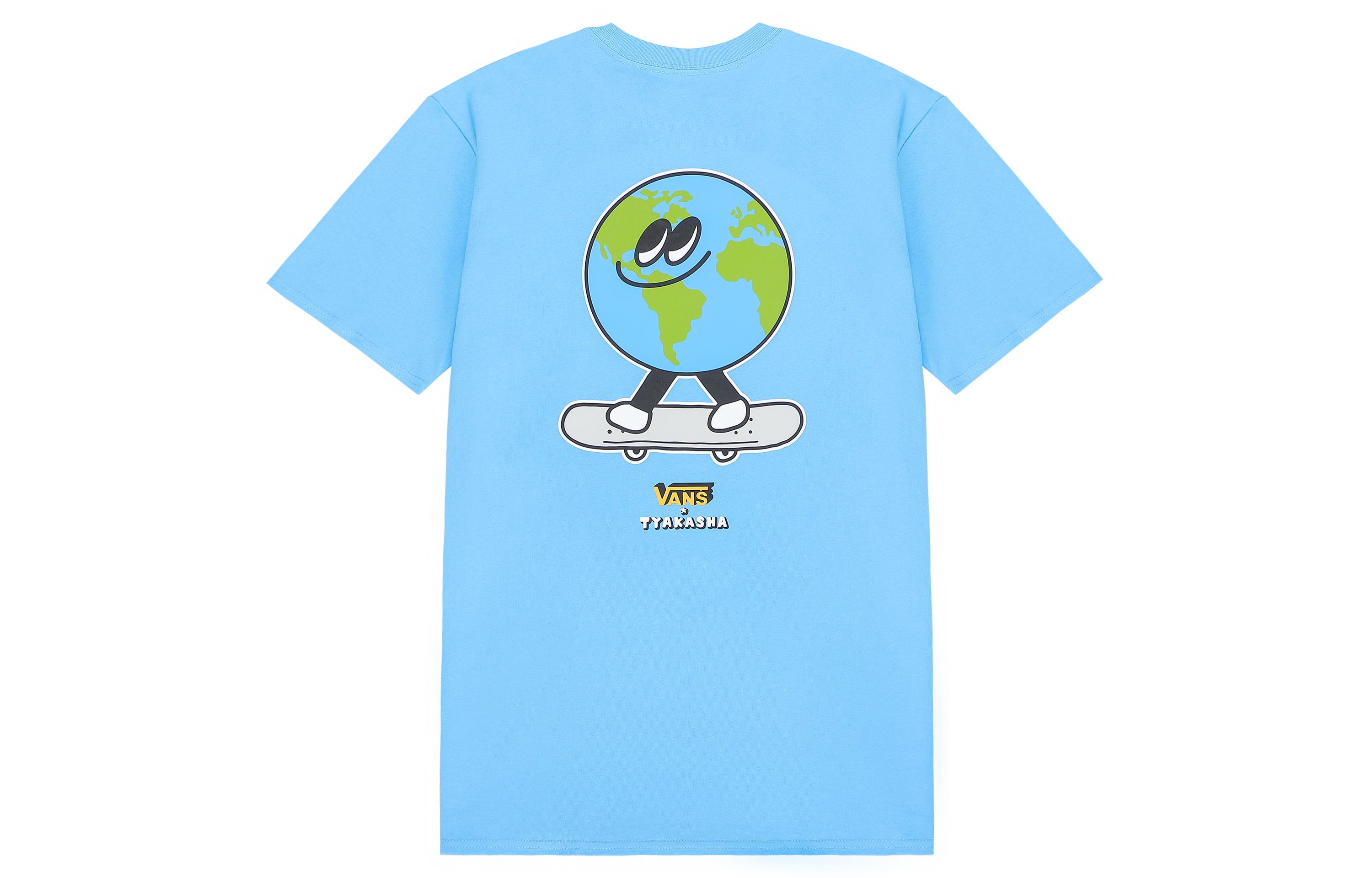 Vans x TYAKASHA Drop Shoulder Sleeve T Shirt Women s Blue VN0A7YG11OO M