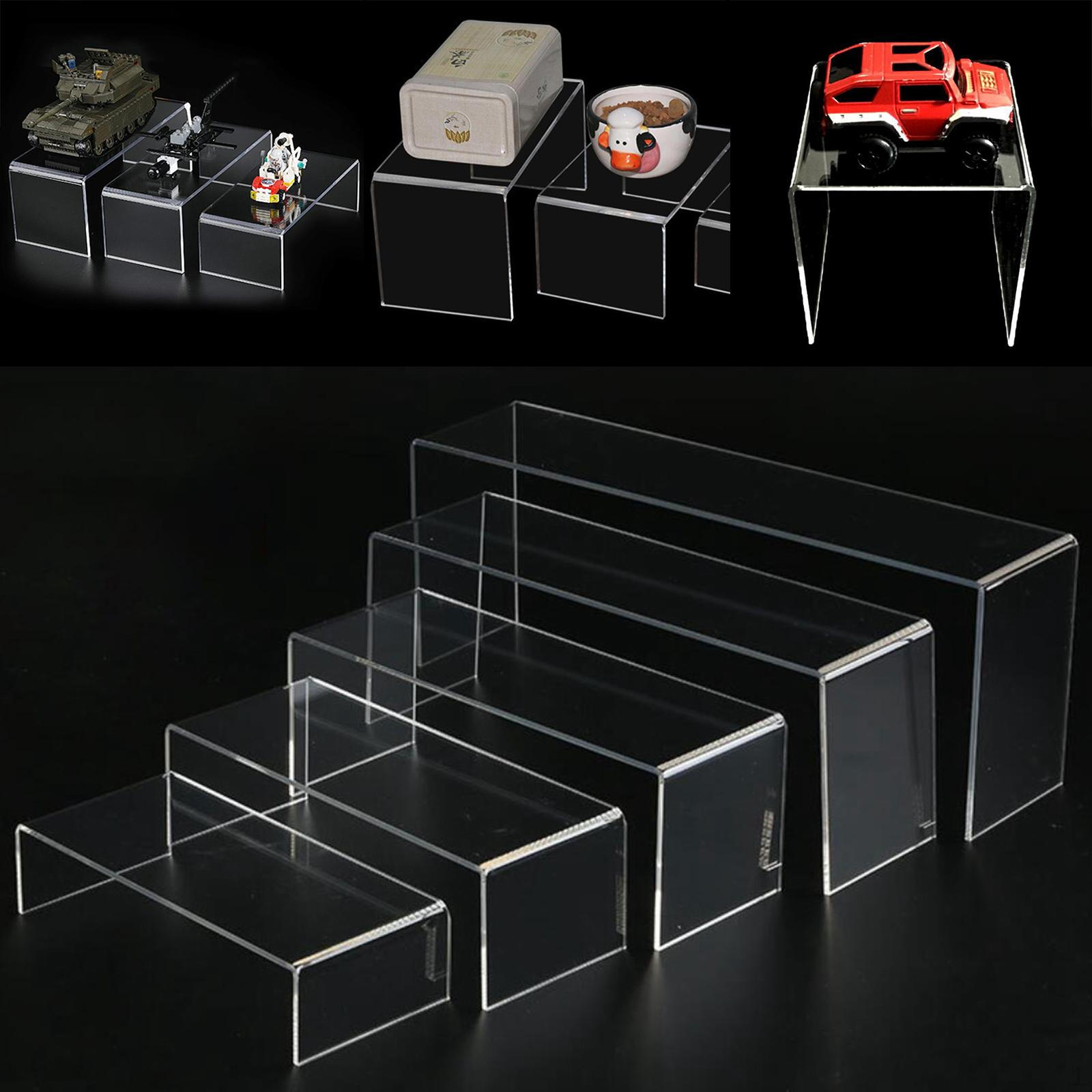 

1 Set Acrylic Display , Clear Product Stand, Jewelry Riser Shelf Showcase Fixtures for 3mm
