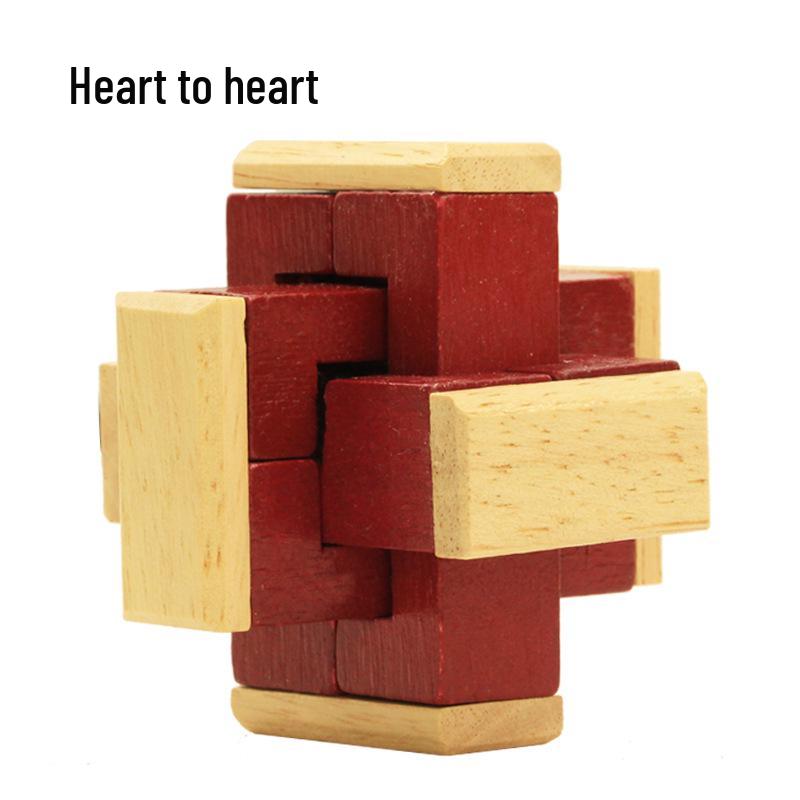 100-Piece Kongming Lock Wooden Puzzle Set for Kids and Adults