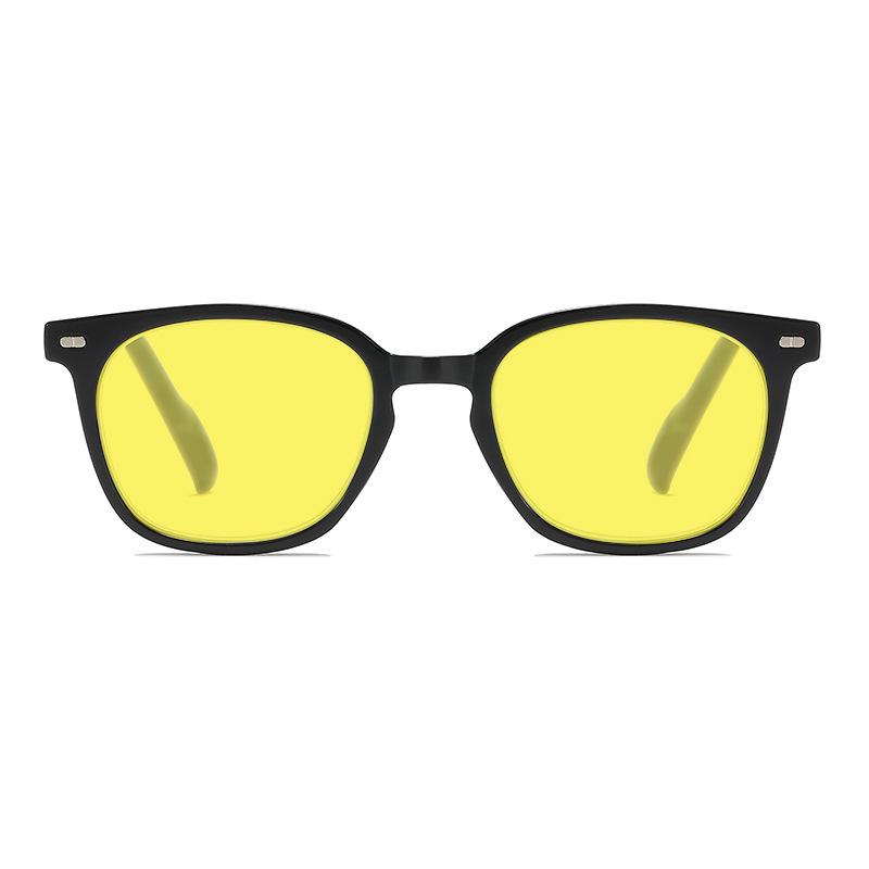 Unisex Retro Night Vision Yellow Goggles - Anti-Blue Light Full Frame for Phones & Gaming