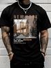 Mens Casual Cotton Streetwear Street View of Brooklyn New York High Quality ClothingTrendyTShirt 100Cotton T Shirt