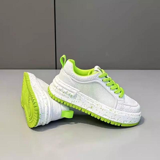 Thick baseplate shoes men's new side mesh casual shoes fashion versatile board shoes viral trends sports shoes bread shoes