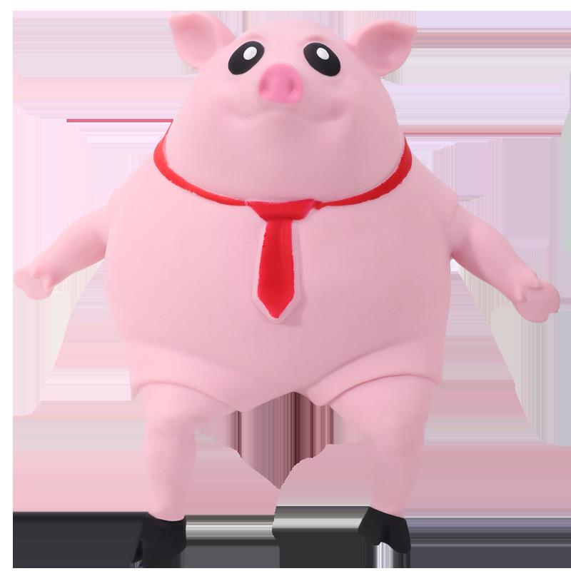 Pink Pig Deformable Stress Relief Toy - Creative Gu-like Venting Artifact for Office Relaxation