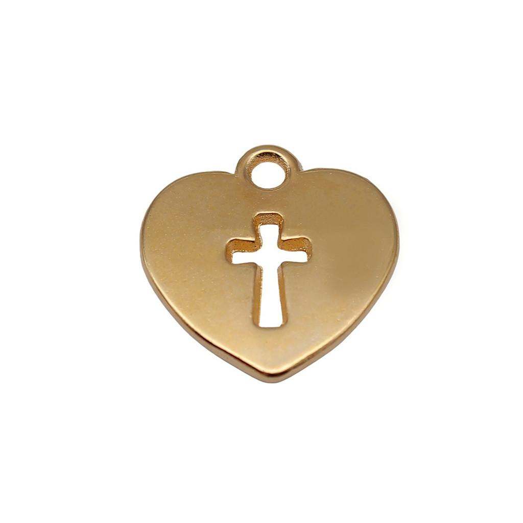 Vintage Cross Charms Multi Color Alloy Pendants For Religious Christian Jewelry