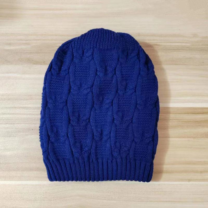 Women's Trendy Winter Knitted Slouchy Hat with Ear Protection, Large Head Circumference, Face-Slimming Design