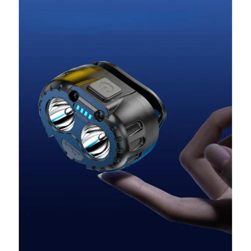 Dual Lamp Core nductionPowerful LED Headlight  90° Adjustment USB Charging Portable Emergency High Brightness Head Flashlight Motion Sensor