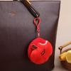 Cute Red Fruit Plush Coin Purse Mini Zipper Pouch With Keychain Cartoon Fruit Wallet For Earphones Coins Bag Charm Gift