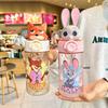 Zootopia Nick And Judy Plastic Straw Cup With Tritan Material For Kids