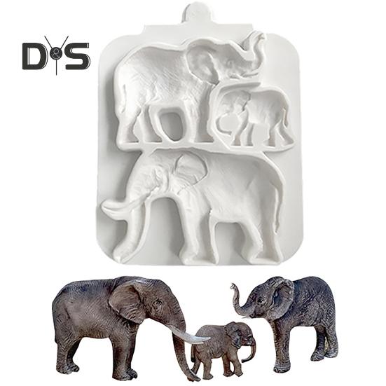 3 stilar Fondantform Flexibel Slitstark Elefant Lejon Giraffe Kexform