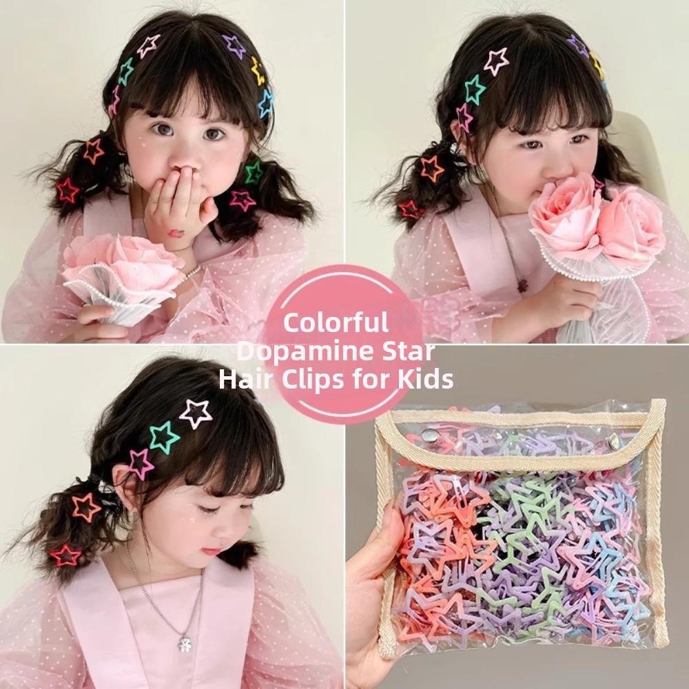 30Pcs Glossy Finish Hair Clips Colorful Drip Paint Hairpins Korean Style Barrettes  For Girls