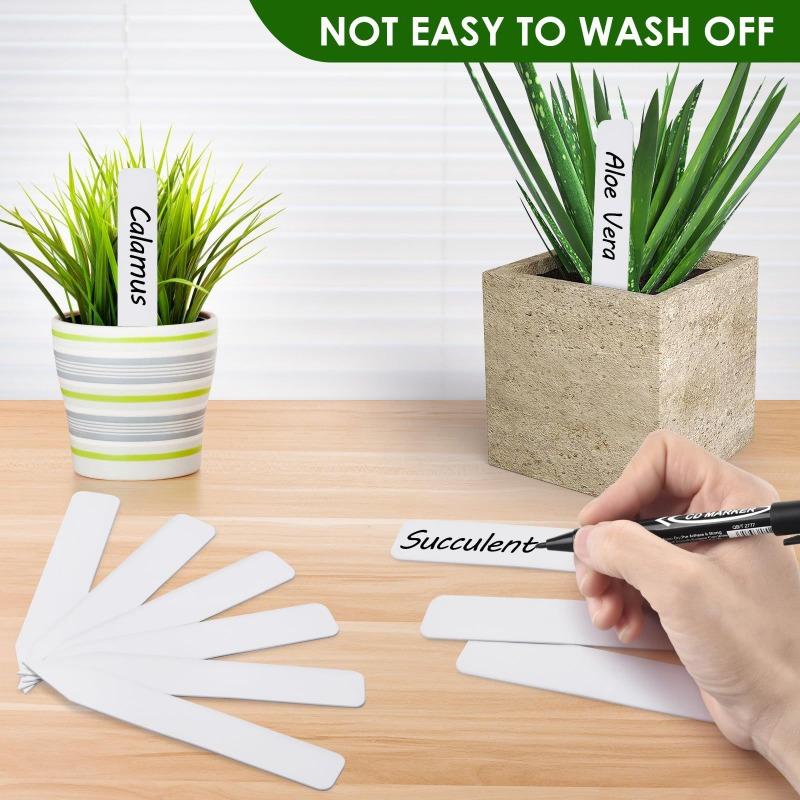 100PCS hot-selling plant label number plate garden green plant gardening succulent potted plant planting record card punching sign