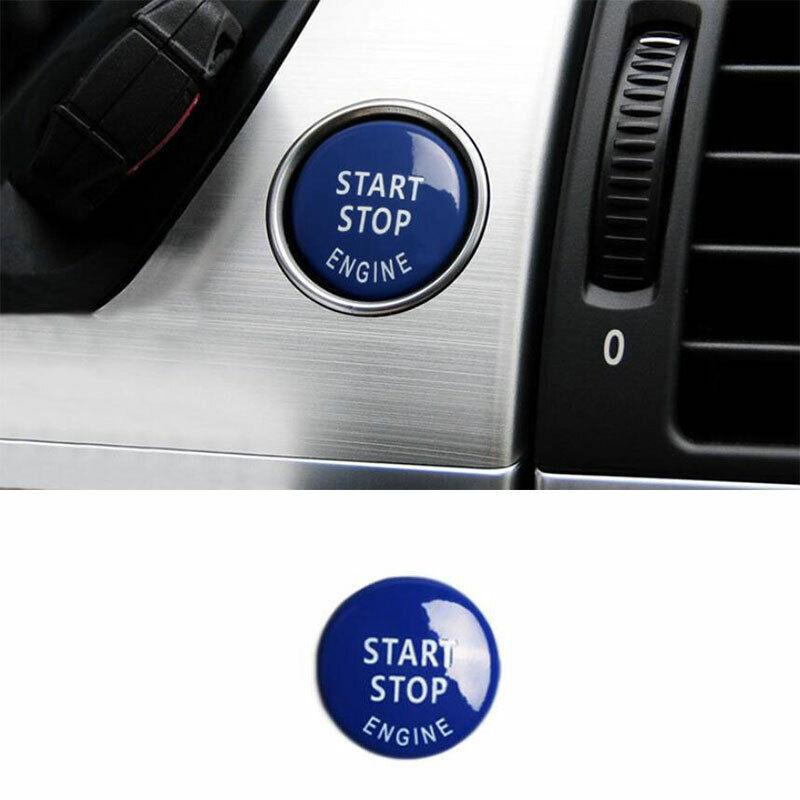 Fit For X1 E84 2010-2014 2015 Blue ABS One-Button Start Switch Cover Trim 1PCS