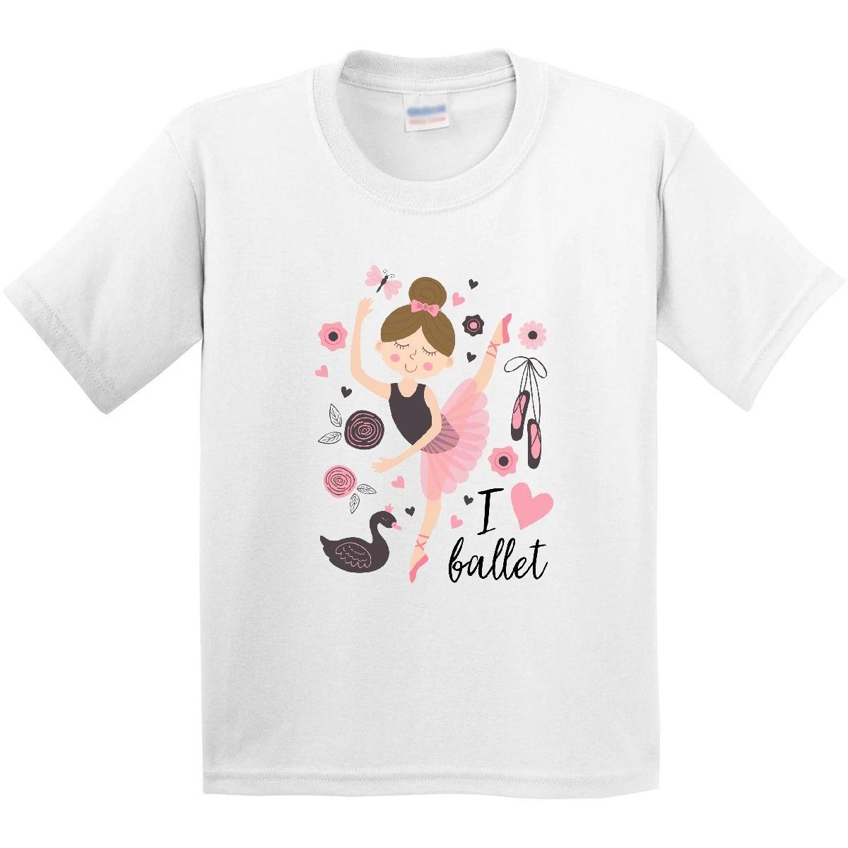 Inktastic Ballerina I Love Ballet Dance Youth T-Shirt Dancer Toe Clothing Tee 130