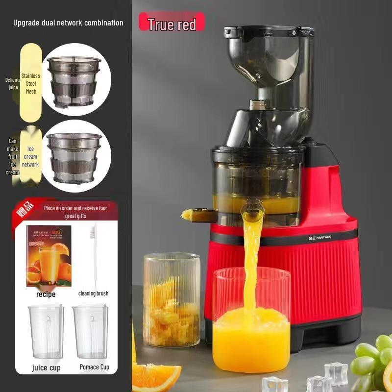 Stainless Steel Juicer: Automatic Juice and Pulp Separation for Home, Large & Small Caliber, Gift Ready