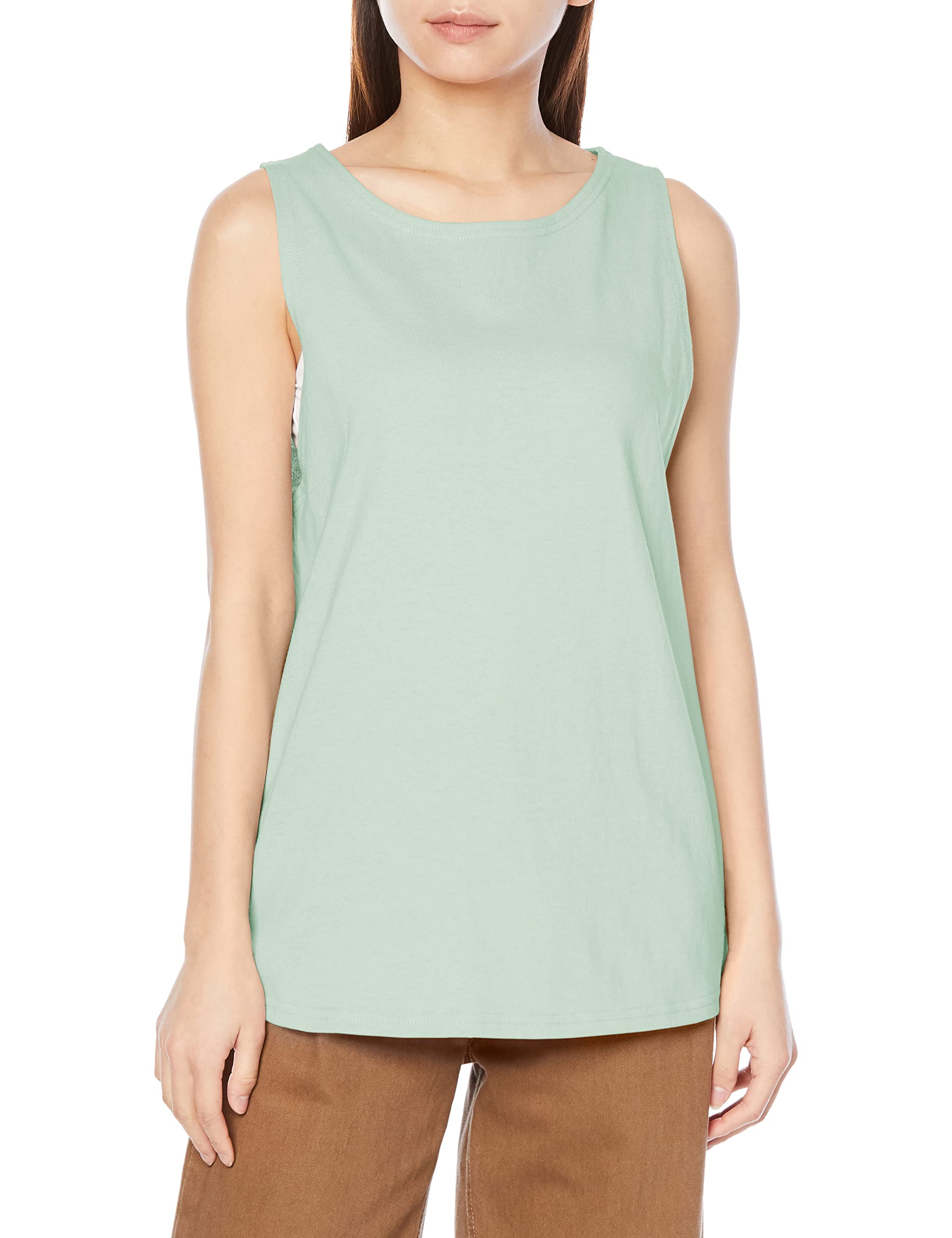 

Fruit of the Loom 9oz Opaque Crew Neck Camisole Tank Sax Women s Top,