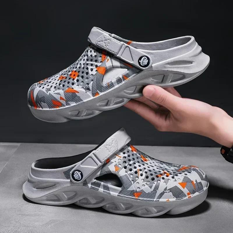 Men's Casual Sandal Men's Summer Sandals Man 2024 Flat Sandals Mens Slippers Beach Shoes Mens Soft Sandles Slipers Crox Style