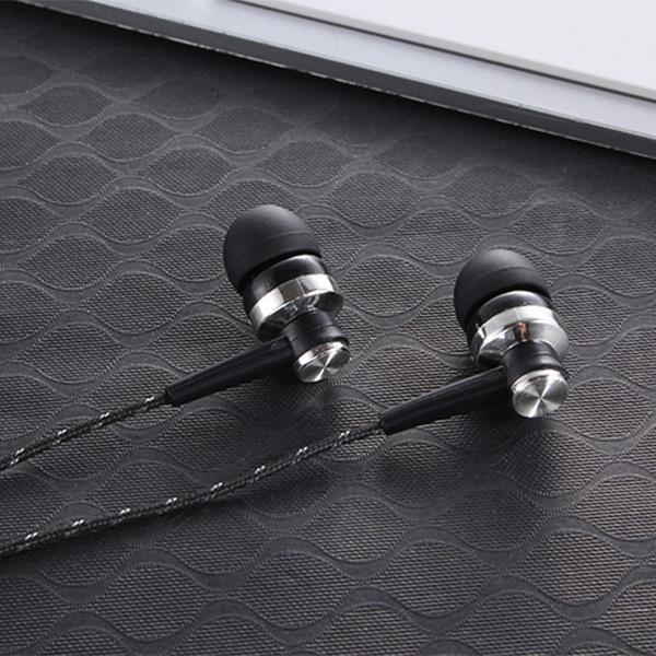 MP3 Mp4 Wiring Subwoofer Headset Ear Braided Rope Wire Cloth Rope Earplug Noise Isolating Earphone Built-in Mic Handfree