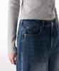 MUSINSA STANDARD WOMAN Women'S Big Brush Wide Bermuda Denim Pants [Medium Indigo]
