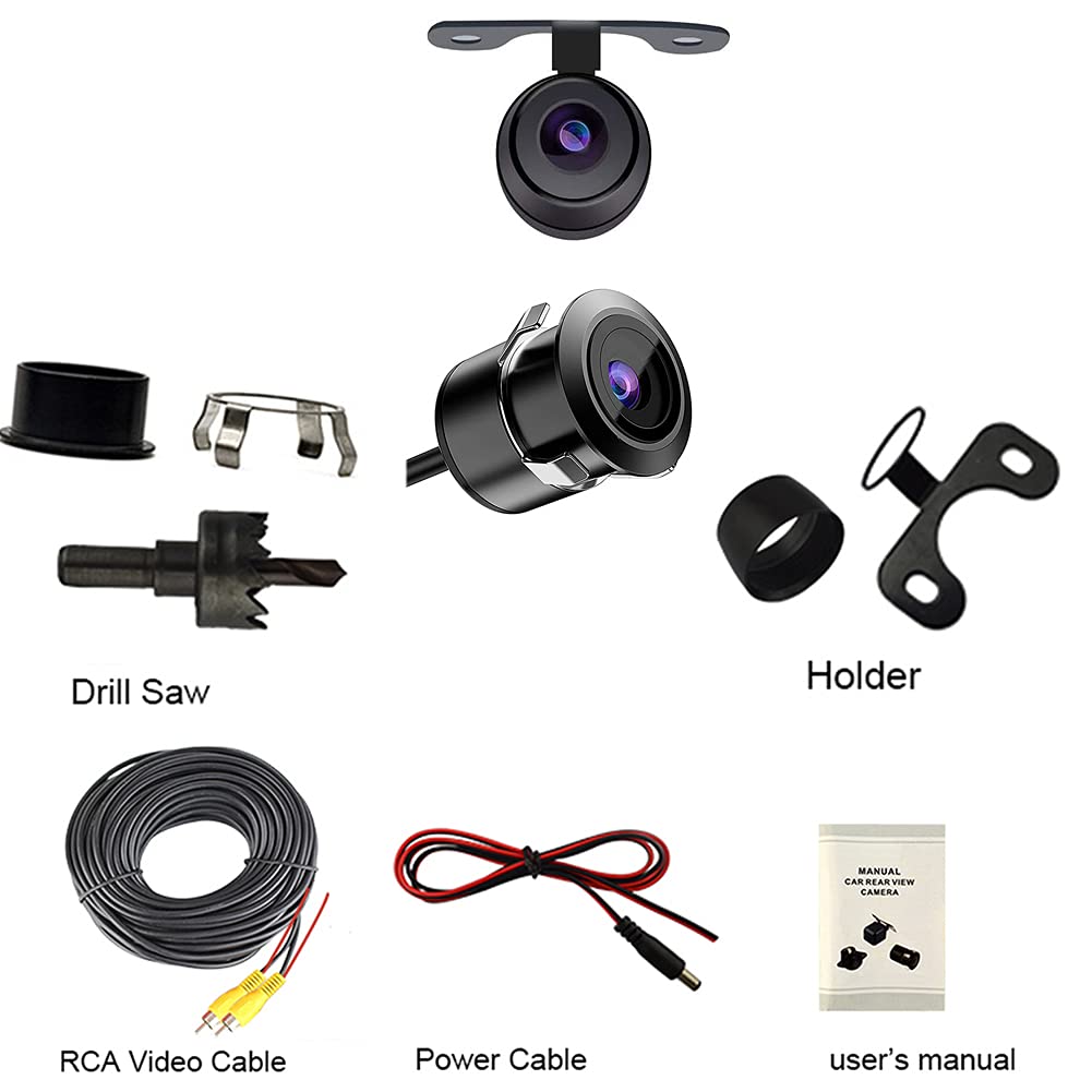Car Reversing Camera, Rear View Camera 600 TV Line HD CMOS 170° Wide View