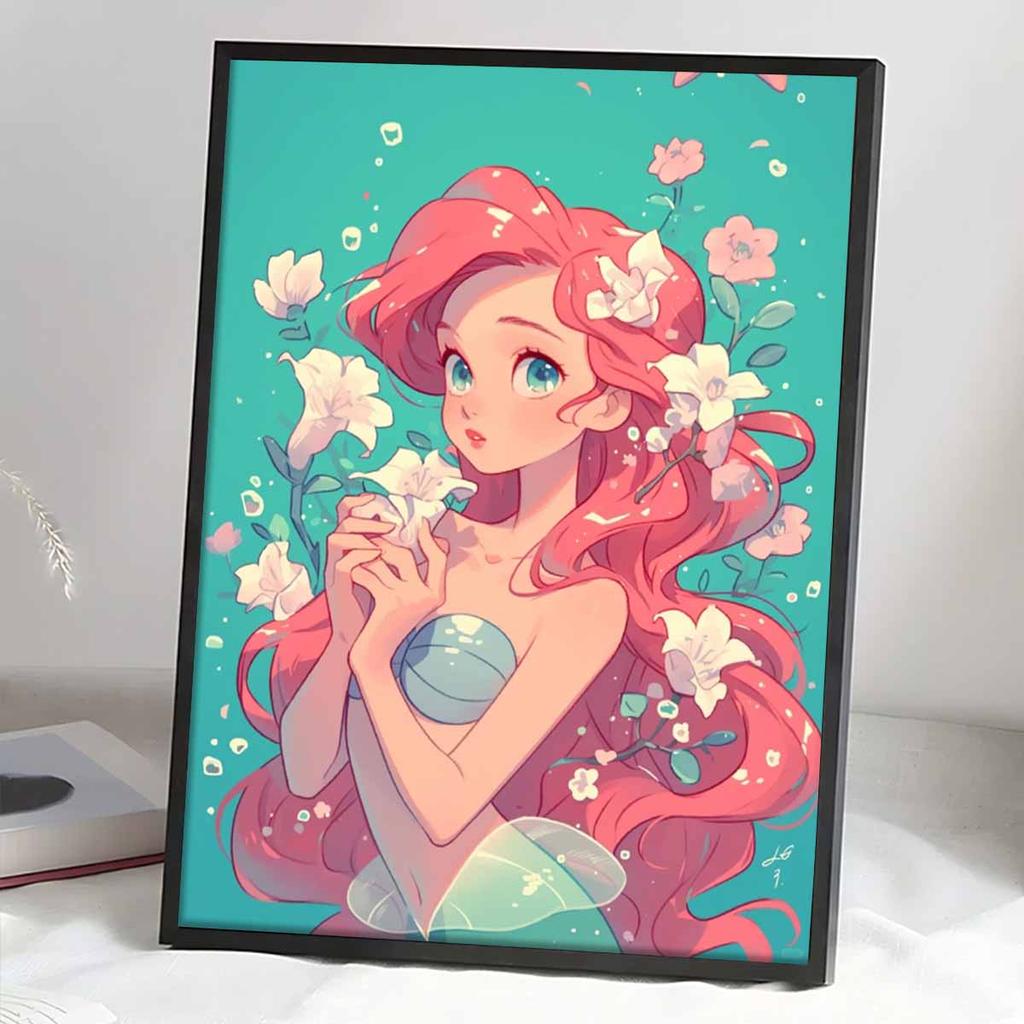 DIY Diamond Painting Mermaid Princess Cross Stitch Kit Mosaic Art Diamond Painting Full Circle Diamond Home Decoration