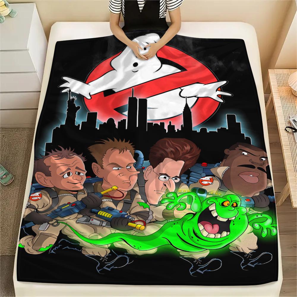 1 STuks Ghostbusters Print Flanellen Deken, Hoge Kwaliteit, Alle Seizoenen, Woondecoratie, Warmte en Comfort, Perfect voor Kerstcadeaus