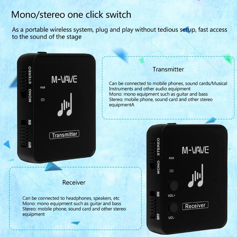 Wireless In Ear Monitor System Studio Equipment Professional System Transmitter Guitar System With Rechargeable Battery