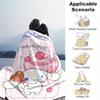 1pc, Sanrio Cinnamoroll Home Decor Flannel Blanket: Perfect Gift for Bedroom, Living Room, Travel, Camping, Car, Beach, Office Naps, Ideal Sofa Throw,