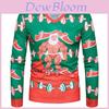 Damen Herren Hässlicher Weihnachtspullover Xmas Pullover T-Shirt Pullover Hoodies Stylisches Festliches Oberteil