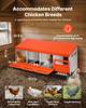 Chicken Nesting Boxes, 4 Compartments, Metal Egg Laying Boxes with Protective Collection Lids, Roll Out Nesting Box, Easy To Assemble, Ideal for Hens,