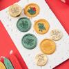 Christmas Holiday Seal Stamp Set for Wedding Christmas Valentines, With Wood Handle, Replaceable Stamp Head, Seal Sticks
