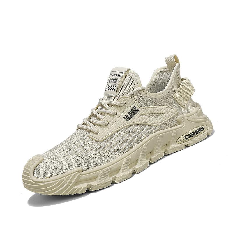 Putian versatile flying woven sports shoes deodorant casual men's running shoes trendy shoes summer breathable mesh