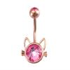Anello Ombelico a Forma di Cuore Ornamento Goccia d'Acqua 14G Bilanciere Piercing Ombelico Pendente Belly Nombril Piercing Gioielli Donna