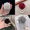 Luxury Brooches for Woman Scarves Buckle Pin Cloth Art Fabric Flower Pearl Brooch Fashion Clothing Jewelry Accessories
