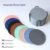 Honeycomb Silicone Coaster - Non-slip, High-Temperature Resistant, Waterproof Heat Insulation Pad