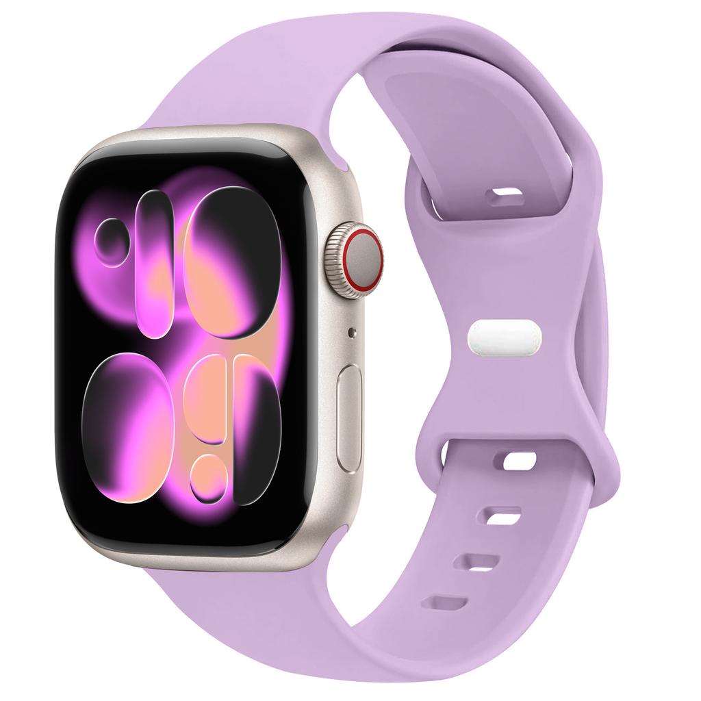 Sport Silicone Strap For Apple Watch Bands 40mm 44mm 46mm 45mm 41mm 49 42mm Correa Bracelet iWatch series 10 11 9 8 7 ultra 3 SE