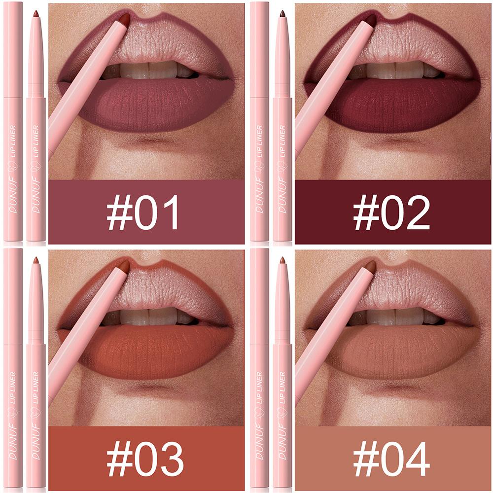 Lipliner in 12 Farben – Langanhaltender und wischfester Lippenstift, geschmeidige und cremige Textur, hochpigmentiert für präzise Lippenkonturierung,