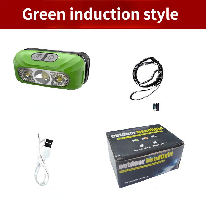 Mini USB Rechargeable Sensor Headlamp Fishing Camping Flashlight LED Torch Headlight Front Lantern Night Running Small Headlight